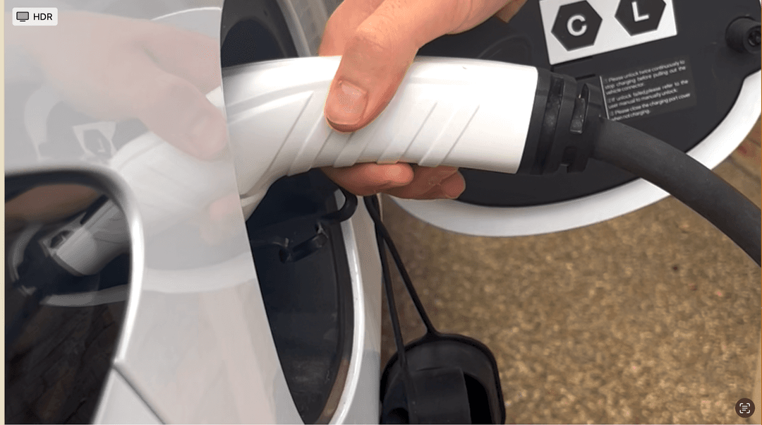 EV plugged in at a home charger