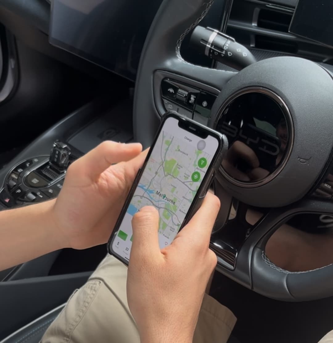 Driver finding a charger